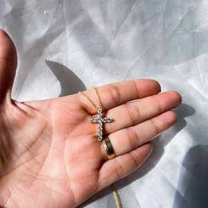 Gold Vermeil Cross Necklace